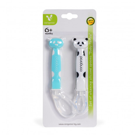Cangaroo Silicone scoops Baby Panda blue from Pakostnik