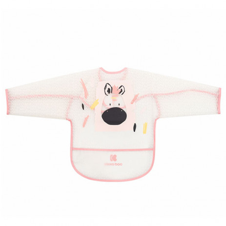 Kikkaboo Waterproof bib with sleeves and pocket 4m+ Arty Pink from Pakostnik