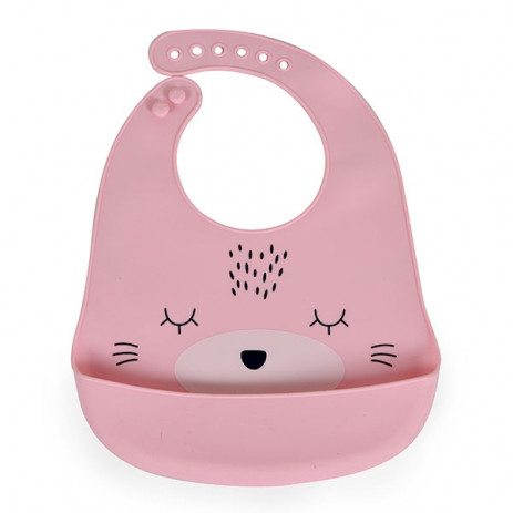 Cangaroo Silicone bib 4m+ OSCAR Pink from Pakostnik