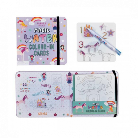 Floss and Rock Magic Water Colour-in cards Unicorn from Pakostnik