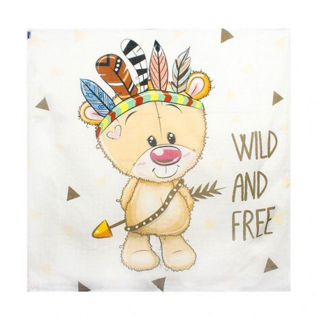 Sevi bebe Muslin's diaper 2pcs 55/70 cm Bear from Pakostnik