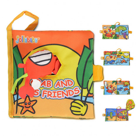 Jollybaby Soft MONTESSORI book with toy 0m+ CRAB 2103071 from Pakostnik