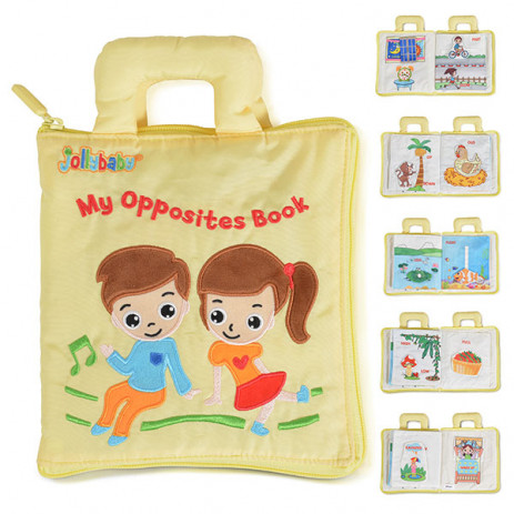 Jollybaby Soft MONTESSORI book-bag 18m+ MY OPPOSITES BOOK 8254 from Pakostnik