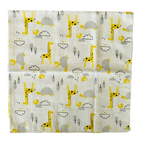 Alma Muslin blanket 80 x 80 cm Giraffes from Pakostnik
