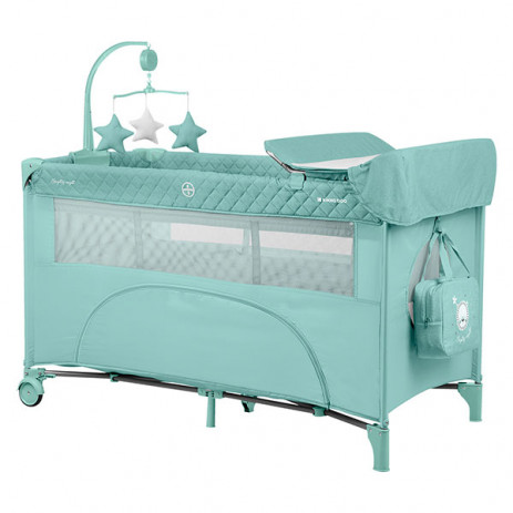 Kikkaboo Baby cot 2 Levels NIGHTY NIGHT Mint from Pakostnik