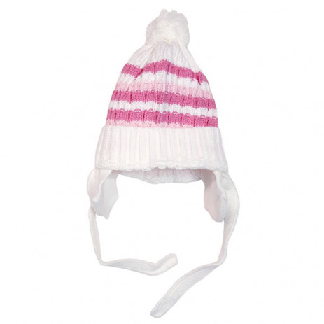 KidSport Knitted hat with laces White (1-4 years) from Pakostnik