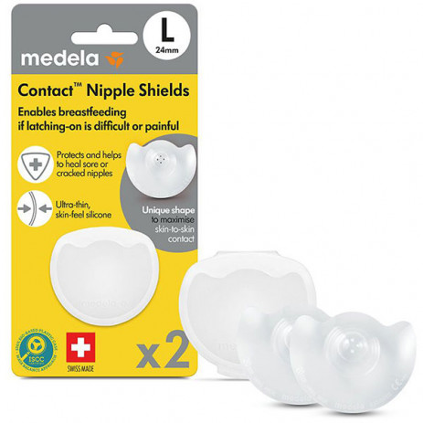 Medela Silicone Nipple Shields (Size - L) from Pakostnik