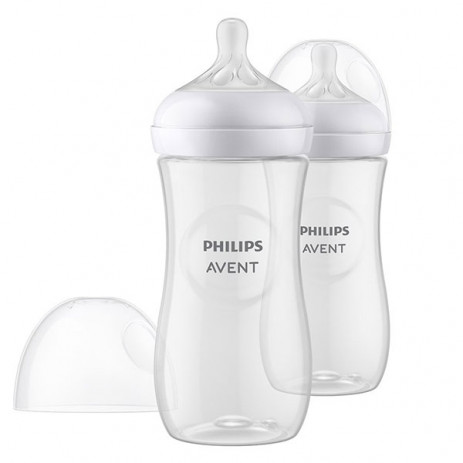 Philips Avent Feeding bottle 2 pcs NATURAL RESPONSE 330 ml with teat 3m+ (Flow 4) from Pakostnik