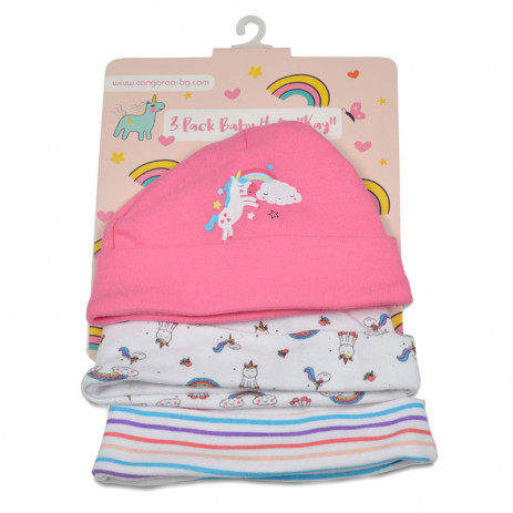 Cangaroo Set of hats for newborn KAY 3 pcs Girl from Pakostnik