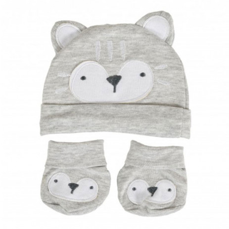 Cangaroo Set hat and booties REY Grey from Pakostnik