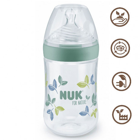 Nuk FOR NATURE Bottle PP Temperature Control 260ml with silicone teat 0m+ M from Pakostnik