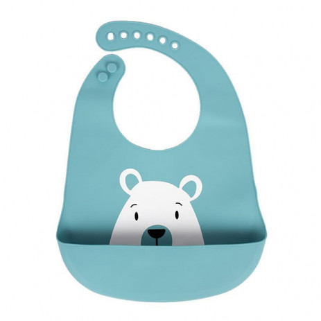 Sevi bebe Silicone Baby Bib 6m+ Bear from Pakostnik