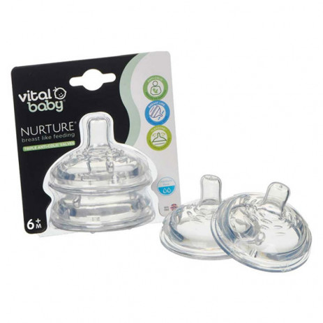 Vital Baby Silicone teat 6m+ 2 pcs V-443836 from Pakostnik