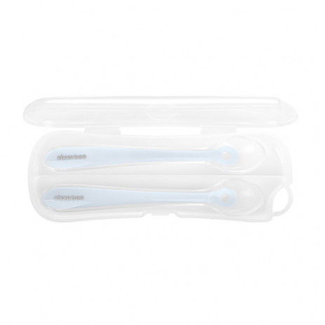 Kikkaboo Silicone feeding spoons in box 2 pcs Blue from Pakostnik