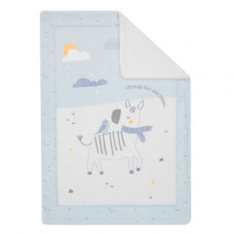 Kikkaboo Soft baby blanket with sherpa 110 x 140 cm Stripy Friends from Pakostnik