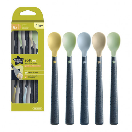Tommee Tippee Soft-tipped feeding spoons 5 pcs 4m+ Softee TT.0210 from Pakostnik