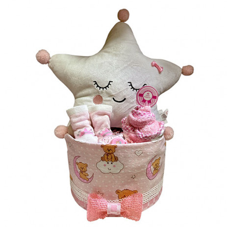 Alma Diaper cake STAR Pink T-56979 from Pakostnik