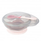 Bowl with spoon Pink
