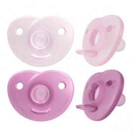 Philips Avent Orthodontic soother + sterilization box SOOTHIE 0-6m 2pcs Pink 