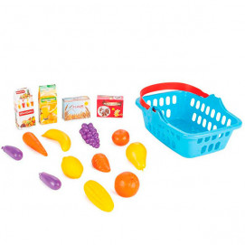 Pilsan Shopping basket with fruits Blue 06001