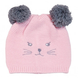 KidSport Knitted hat with appliqué Pink (0-3 years)
