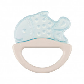 Canpol babies Silicone rattle with soft comb 0m+ FISH Blue and Beige