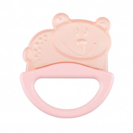 Canpol babies Silicone rattle with soft comb 0m+ BEAR Pink