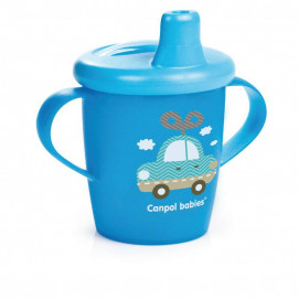Canpol babies Spill cup with handles and a fixed stop 12 meters +250 ml. blue
