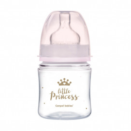 Canpol babies Wide Neck Bottle 120 ml ROYAL BABY Pink