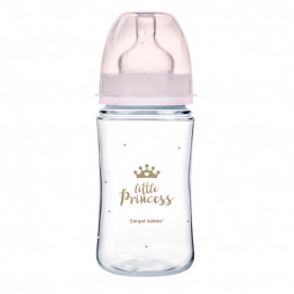 Canpol babies Wide Neck Bottle 240 ml ROYAL BABY Pink