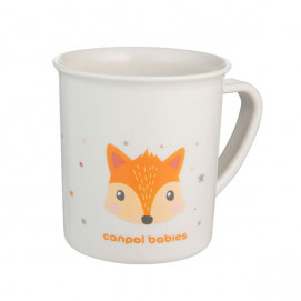 Canpol babies Cup with handle Cute Animals 170 ml 12m+ Orange