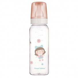 Canpol babies Glass bottle with narrow neck 240ml 12m+ Coral