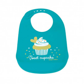 Canpol babies Silicone bib CUPCAKE Turquoise