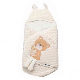 Alma Velboa Swaddle 3D Bear Beige