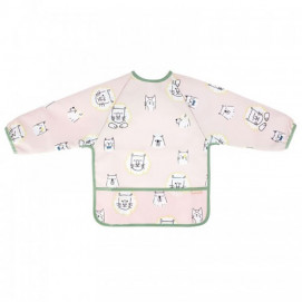 Badabulle Long Sleeved Bib 4m+ Pink B007024