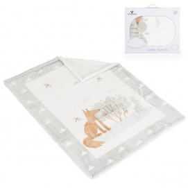 Cangaroo Reversible blanket with sherpa 80x110cm (in box) Little Friends Grey