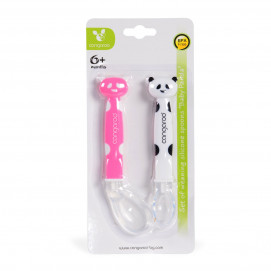 Cangaroo Silicone scoops Baby Panda pink