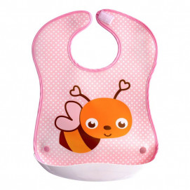 Sevi bebe Bib With Plastic Pocket 8m+ Pink