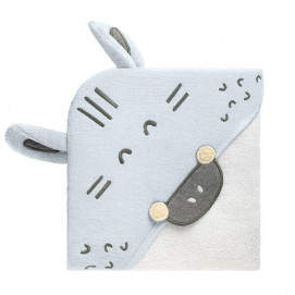 Kikkaboo Baby towel with hood 90 x 90 cm Stripy Friends