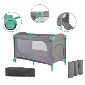 Cangaroo Baby cot SKYGLOW 1 Level Mint