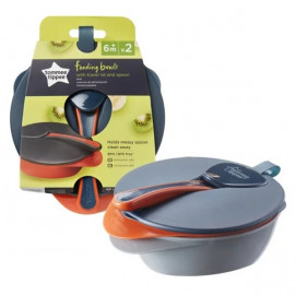 Tommee Tippee Easy scoop feeding bowls x 2 with lid and spoon Tommee Tippee