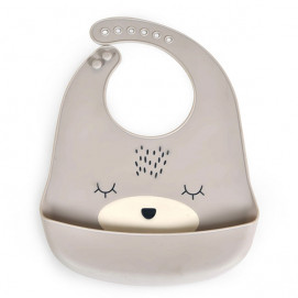 Cangaroo Silicone bib 4m+ OSCAR Grey