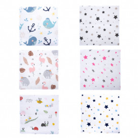 Sevi bebe Muslin handkerchief 6 pcs 25 x 25 cm