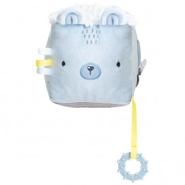 Kikkaboo Plush sensory cube Bear with me 16cm 0m+ Blue