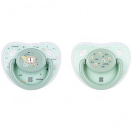 Kikkaboo Silicone pacifiers SAVANNA 0-6m 2 pcs Mint