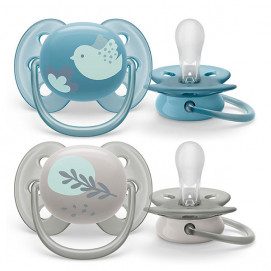 Philips Avent Ultra Soft Pacifier with sterilizer box 2pcs 6-18m 