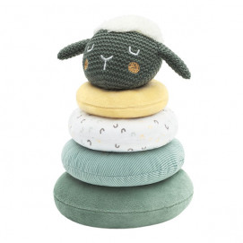 Kikkaboo Plush tower with stacking rings 23cm 0m+ Sleepy Sheep