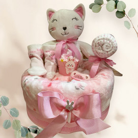 Alma Diaper cake CAT Pink T-62119