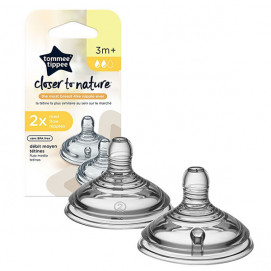 Tommee Tippee Teat (2) 3m+ Medium Tommee Tippee