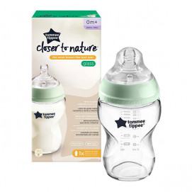 Tommee Tippee Glass feeding bottle Easi Vent 250ml.